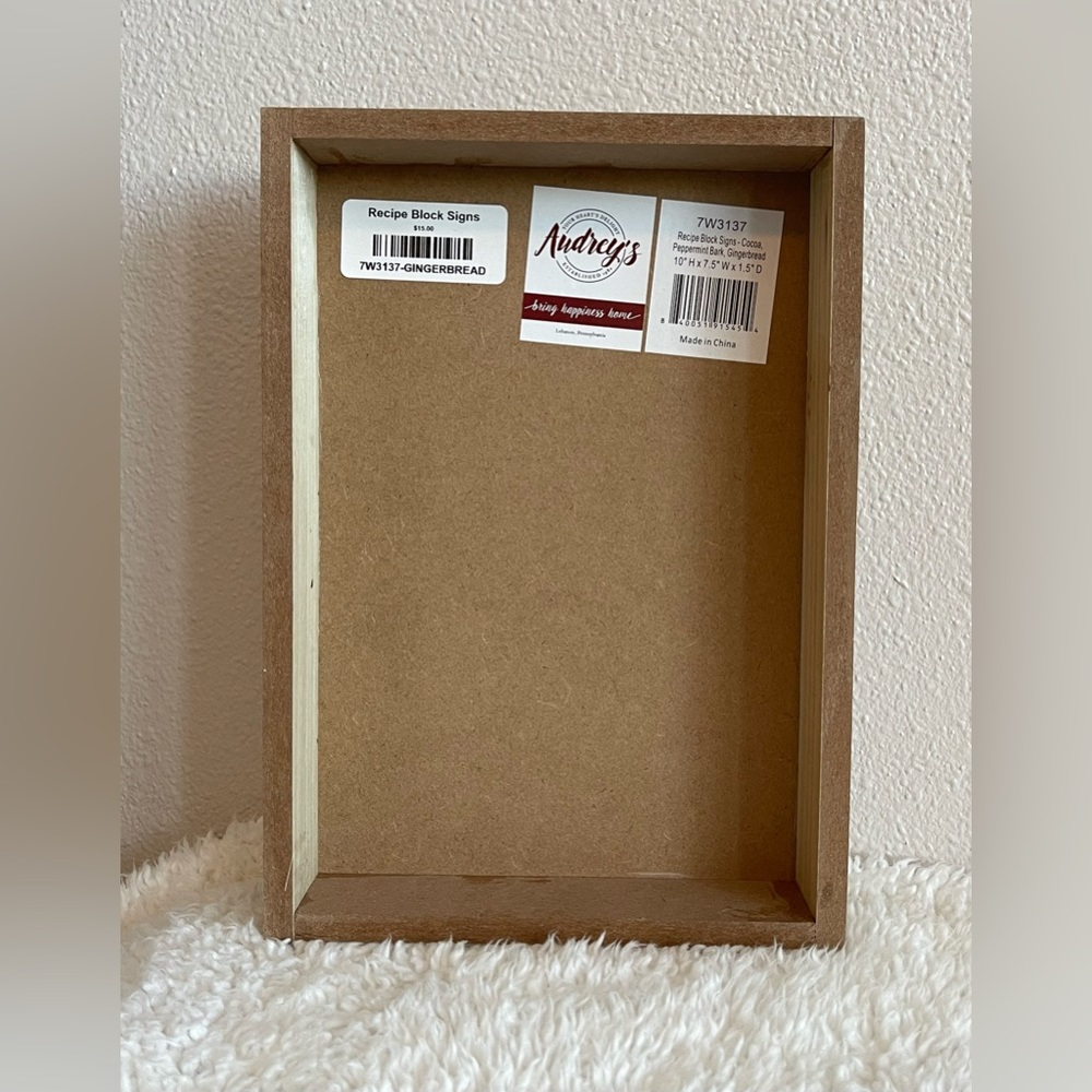 Gingerbread Cookies Recipe Standing Block Sign🥣⏲️ - Picture 2 of 5